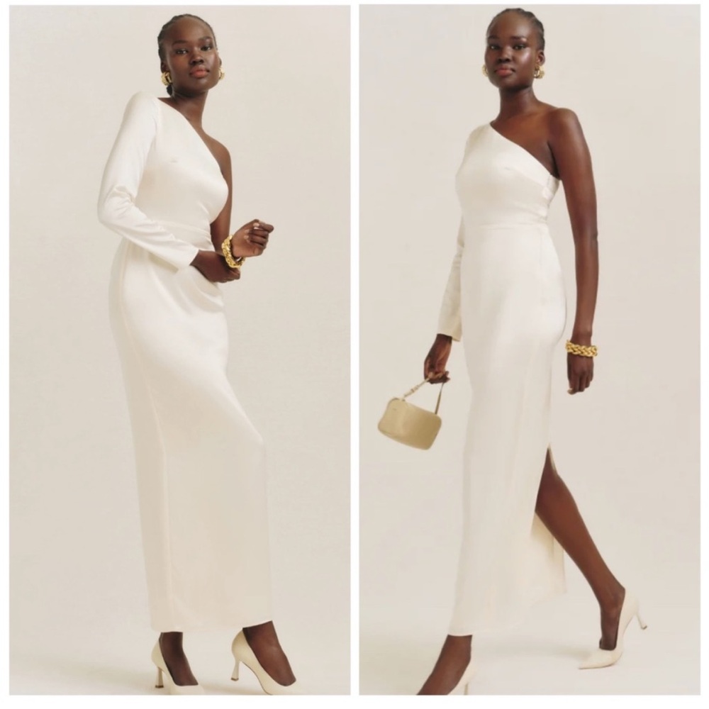 NEW NWT Reformation Winifred Satin Dress